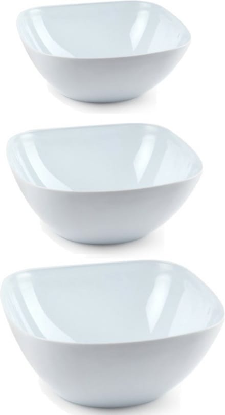 Plasticforte voedsel serveerschalen - set 8x - wit - kunststof - in 3 formaten