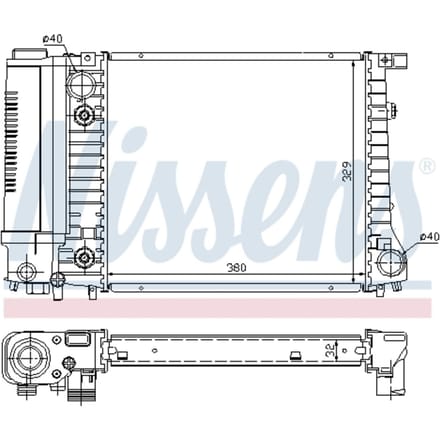 Radiator, motorkoeling NISSENS 60731A