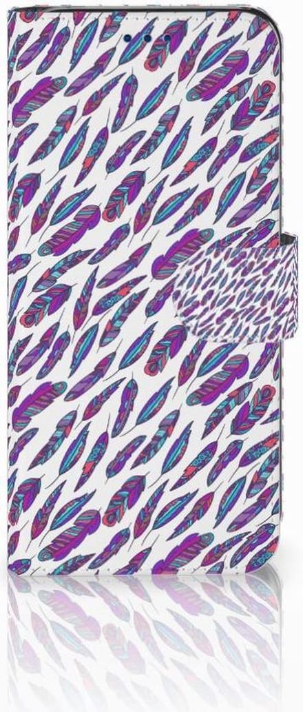 Book Case voor Samsung Galaxy S8 Telefoon Hoesje Feathers Color