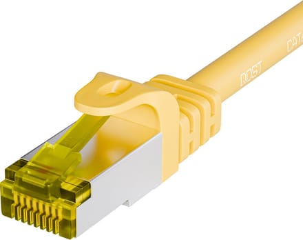 Qost - CAT7 10G internetkabel - SFTP PIMF - 10 Gbps / 500 MHz - 100% koper - RJ45 Connectoren - Patchkabel / Netwerkkabel - 5 meter - Geel
