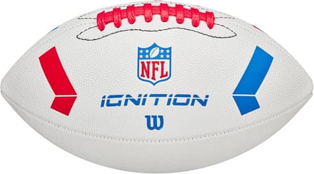 Wilson - NFL - American Football - Ignition - Junior - Wit - Inclusief Opblaas Naaldventiel