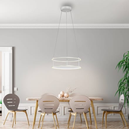 Paul Neuhaus LED hanglamp Conni, wit, Ø 50 cm