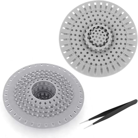 SolidKeus - Set van 2 Siliconen Afvoerfilters voor Douche en Keuken