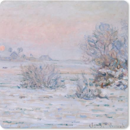 Muismat 20x20 cm - Mousepad Winterzon Lavacourt - Claude Monet - Muismatten