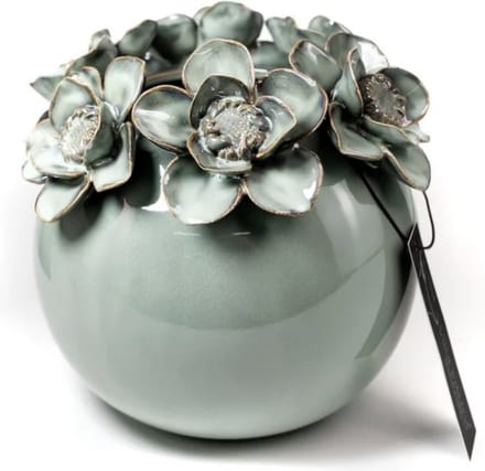 Villa Pottery - Vaas Jolie - licht groen - keramiek - 14x16 cm