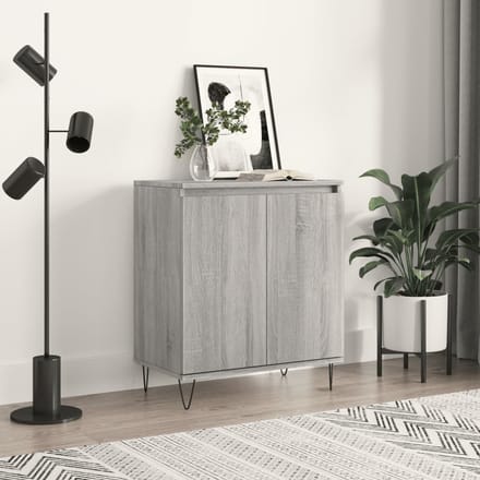 vidaXL - Dressoir - 60x35x70 - cm - bewerkt - hout - grijs - sonoma - eikenkleurig