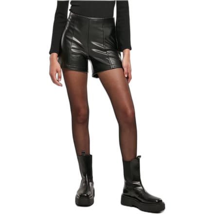 Urban Classics - Synthetic Leather Korte broek - L - Zwart