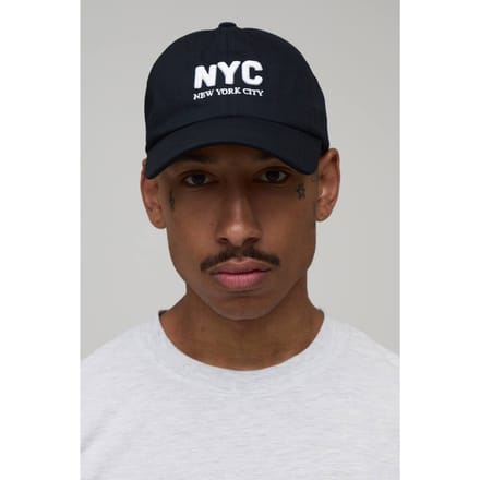 Nyc Geborduurd Petje | Black