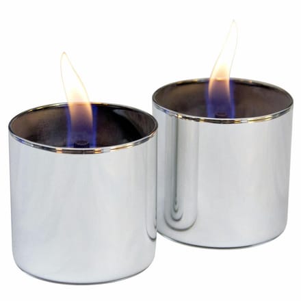 Tenderflame Lilly 8 glass 2 pack (silver) 8cm - Kaarsen - Zilver