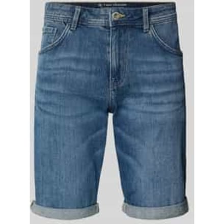 regular fit jeans bermuda van katoenmix