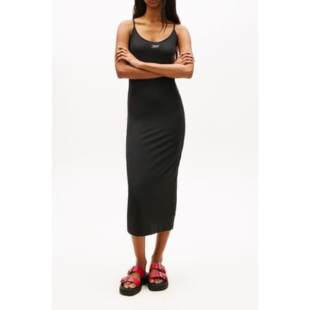 Tommy Hilfiger Tjw Silver Script Dress Black Größe: L | Midikleider Outlet | Damen | Grau