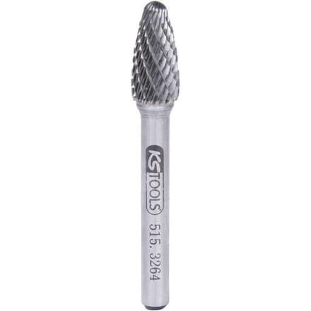 KS Tools 515.3264 Freesstift Hardmetaal Lengte 65 mm Afmeting, Ø 6 mm Werklengte 40 mm Schachtdiameter 6.0 mm