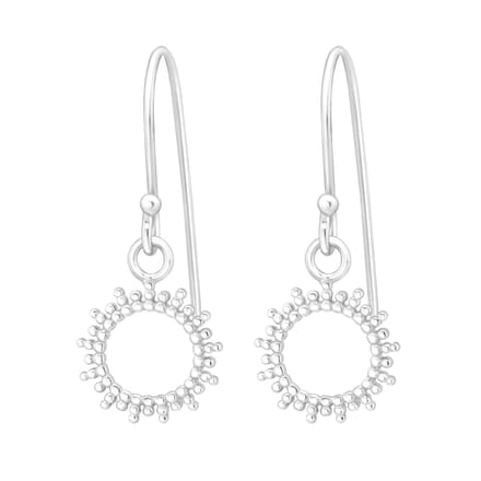 Montebello Oorbellen Dolly - 925 Zilver E-Coating - Zon - ∅9mm - 20mm