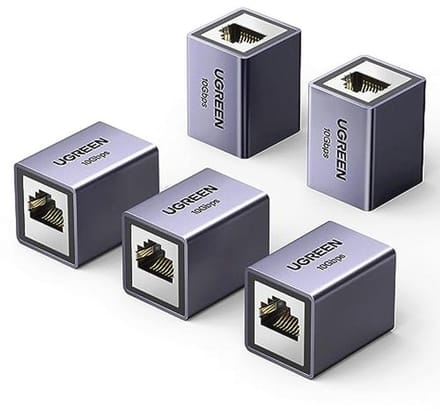10 Gigabit Ethernet Koppeling voor Netwerkkabel - Geschikt voor Cat7, Cat6, Cat5e en Cat5 - 5 Stuks