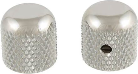 Dome Knoppen Set van 2 - Verchroomd, Geschikt voor Amerikaanse Potentiometers