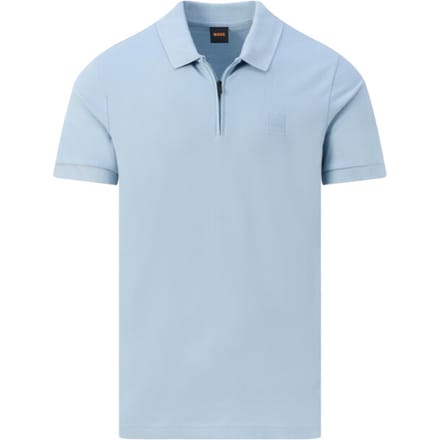 BOSS Passerzip Half Zip Polo Lichtblauw - Maat L - Heren