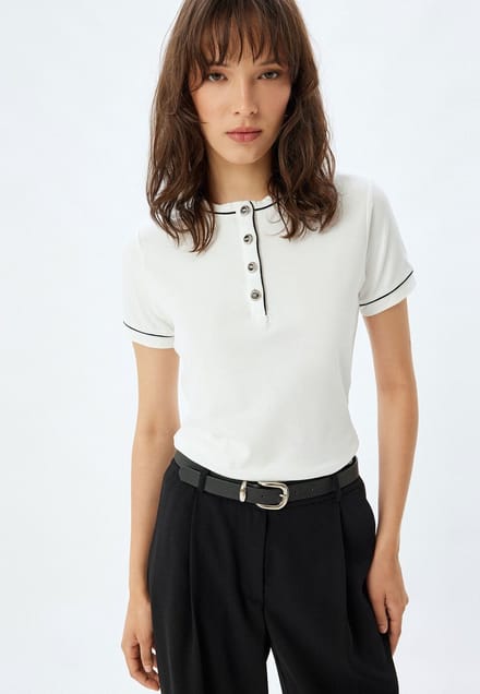 Overhemdkraag Korte mouw T-shirt