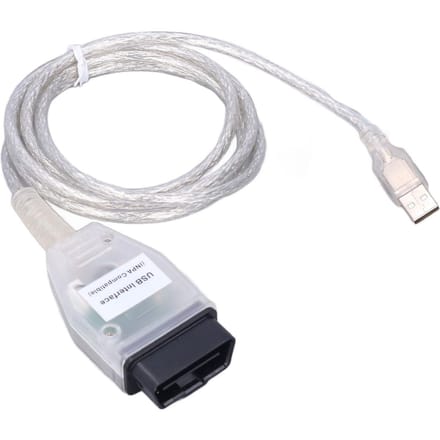 OBD2 Diagnostische Kabel FT232RL Chip 8‑Pin K D CAN ABS Hittebestendigheid Vervanging voor 1 3 5 Serie X1 X5 white