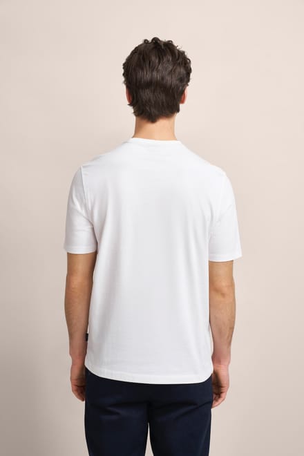 Bugatti Herren T-shirt met rubberen logo-opdruk