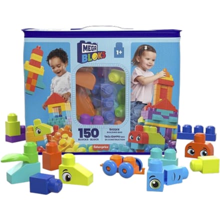 Mega Bloks Fisher Price Blocks Bigger bouwblokken tas 150 blokken