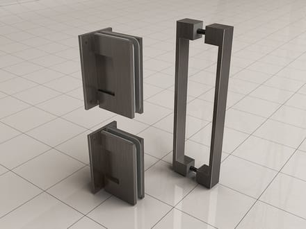 Sanifun Scharnierset met deurgreep Lego gunmetal