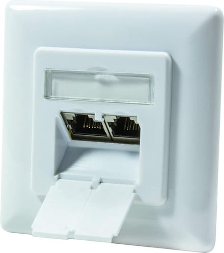 LogiLink Professional - RJ45 - Cat.6 - inbouw aansluitdoos - wit