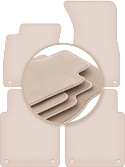 PREMIUM beige vloermatten voor: Audi A8 D3 Lang / lang 2002-2009