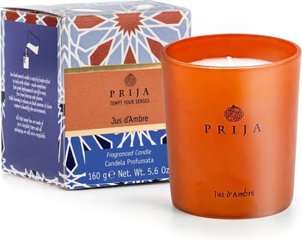 PRIJA Jus d'Ambre LUXURY ontspannende geurkaars 160g PRESENT