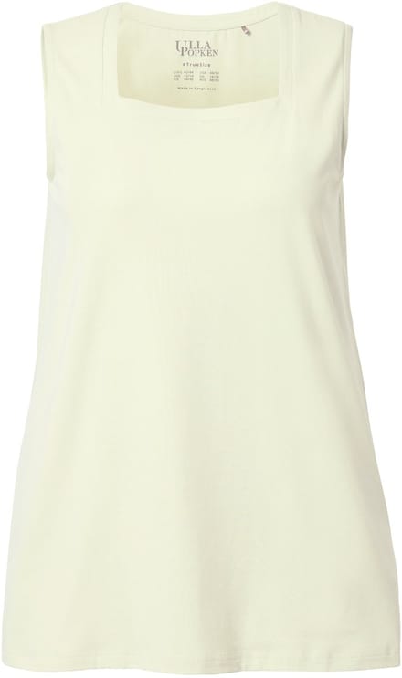 Ulla Popken - Dames - Longtop classic fit carréhals mouwloos - Pistache - Maat 50+