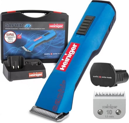 Heiniger Saphir – Professionele draadloze tondeuse met scheerkop nr. 10 en 1 accu