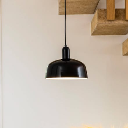 FARO BARCELONA Tatawin hanglamp, zwart, glas, Ø 18,4 cm