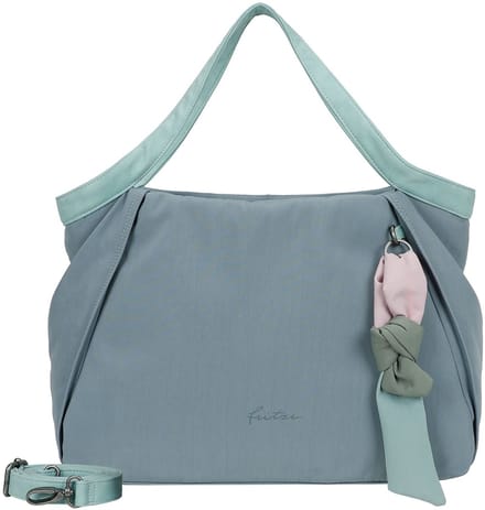 Fritzi aus Preußen Schoudertas Slouchy Sky Shopper Blue Lime Blauwgrijs
