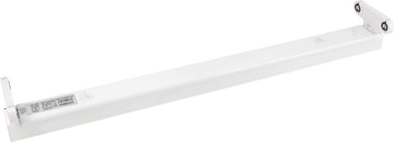 LED TL Armatuur T8 - Aigostar - 60cm Dubbel - IP20 - Mat Wit - Staal