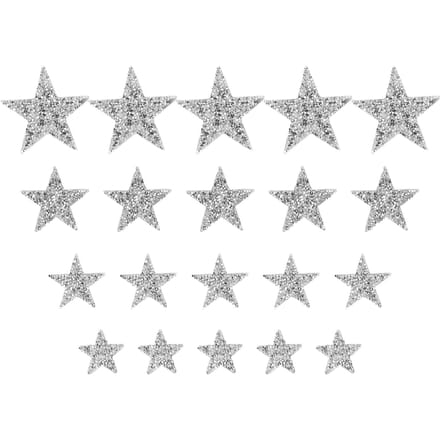 20 stuks strass sterretjes patches, prachtige strijk- en naaipatches voor jassen en tassen white