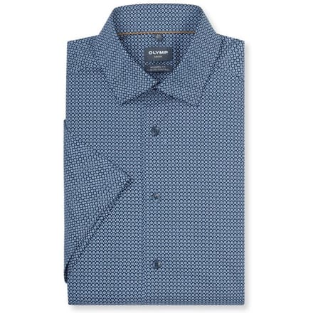 OLYMP Level Five Overhemd, Body Fit, Kent, Marineblauw