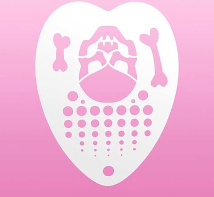 Heart Stencil - Skull 'N Bones