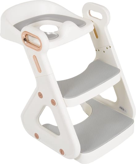 Cangaroo i-Stairs White/Grey Inklapbare Toilettrainer met Trapje
