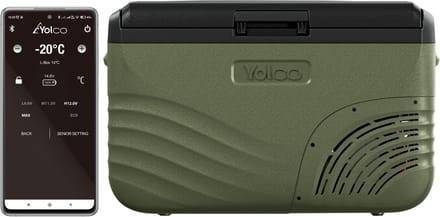 Draagbare compressor koelbox YOLCO NX30 12/24/230V 28L green