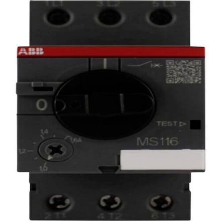 ABB 1SAM 250 000 R1006 MS 116-1,6 Motorbeveiligingsschakelaar Instelbaar 690 V/AC 1.6 A 1 stuk(s)