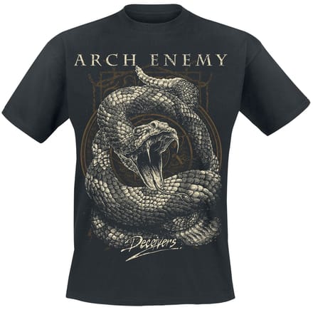 Arch Enemy T-shirt - Deceiver Snake - S tot 3XL - voor Mannen - zwart
