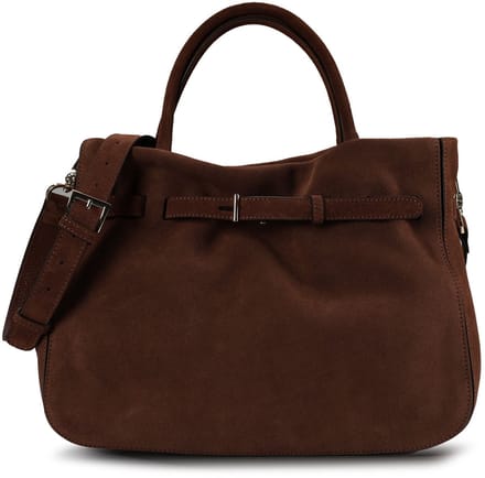 abro Leren handtas schoudertas Leather Suede Hand Bag Jill Wood bruine