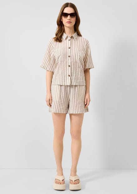 Katoenen gestreept shirt dames QS