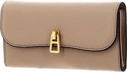 COCCINELLE Leren Portemonnee Magie Wallet Grained Leather Toasted Beige