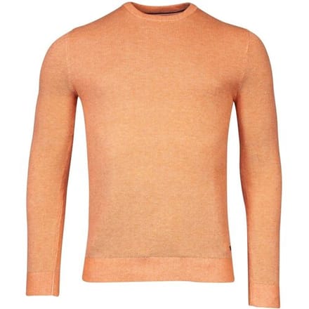Baileys Trui Crew Neck Body And Sleeves Two-Tone Structure Jacquard Mid Orange / male