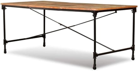 Eettafel Massief Hout - Eetkamertafel - Thuis Werken - Met Wielen - 180 cm - Meerkleurig