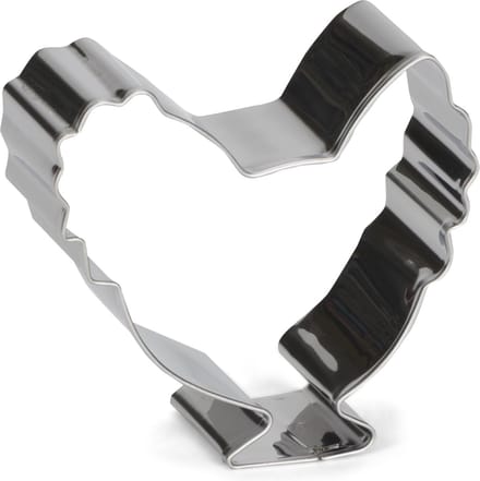uitsteekvorm Kip 6 cm RVS zilver