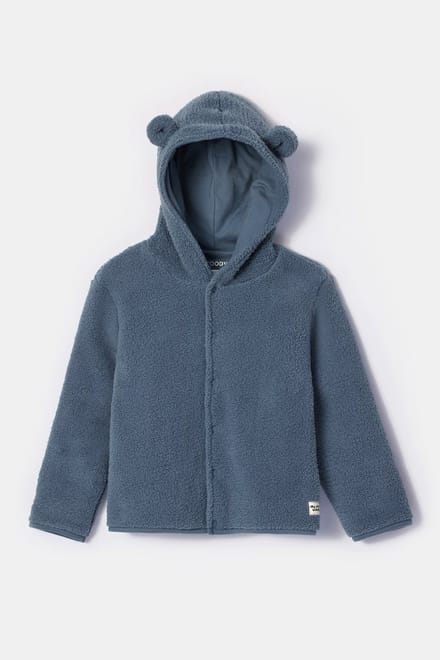 Woody jas baby unisex - grijsblauw - 252-10-BJB-M/189 - maat 68