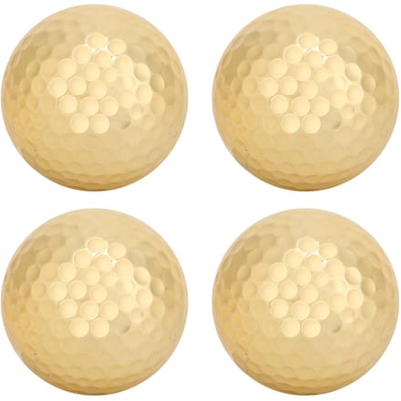 4 Stuks Draagbaar Hoge Kwaliteit Dubbele Laag Verguld Golfbal Accessoire Gouden beige