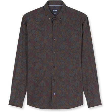 OLYMP Casual Overhemd, Regular Fit, Button-down, Marineblauw