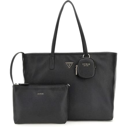 Guess Power Play || Dames laptoptas - 17 inch - Werktas A4 - Kunstleer - Zwart